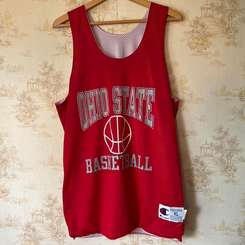 Vintage 90s Ohio State Basketball Reversible Jersey | Champion | Size XL